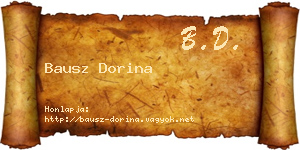 Bausz Dorina névjegykártya